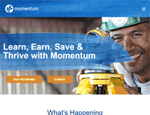 Tablet Screenshot of momentum.org